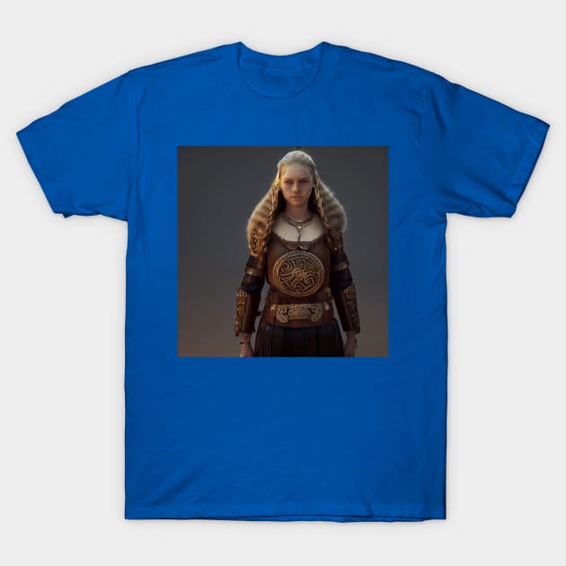 Viking Shield Maiden T-Shirt by Grassroots Green